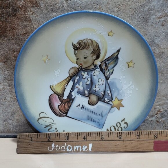Schmid Hummel Christmas Day 1983 Angelic Messenger Decorative Wall Hanging Plate - Picture 6 of 11